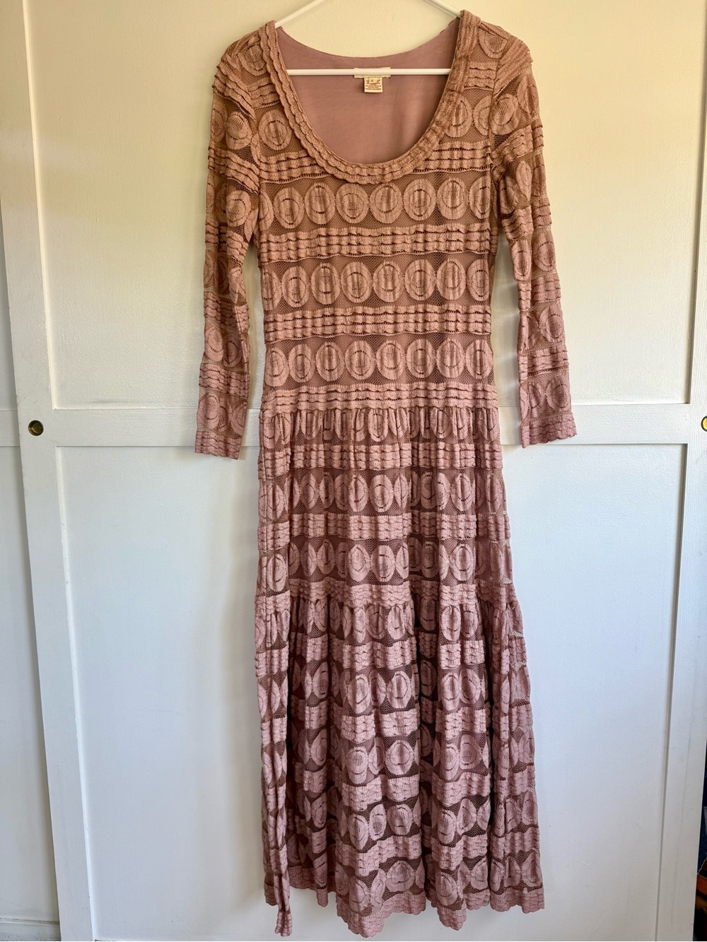 Sundance Willow Lace Maxi Dress Womens Small Pink Boho Romantic Cottagecore